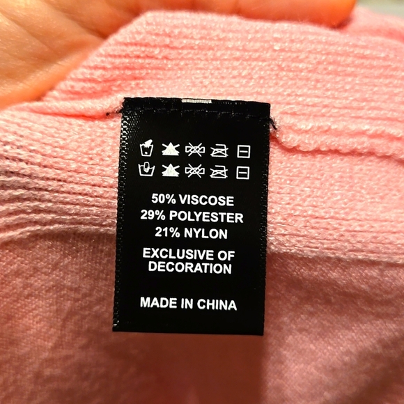 New Victoria Harbour Pink Red Glitter Heart Poncho Shaw One Size - Picture 4 of 5